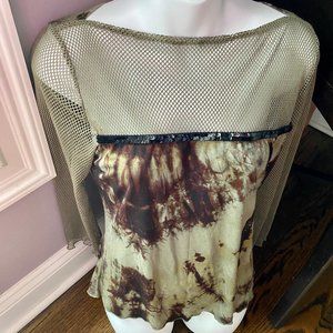 Like New Promod Mixed Media Boatneck Unique S EUC